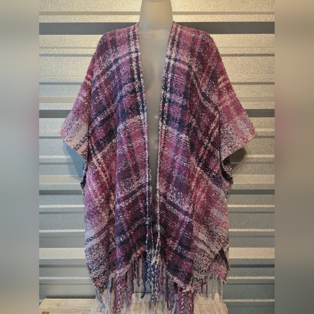 Woolrich Dark Multicolor Poncho